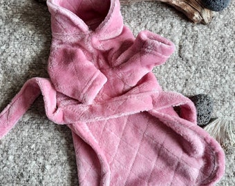 Embossed thick luxury design dogs dressing gown/bathrobe. LIMITED EDITION