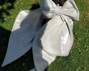 Collar de perro con lazo de boda gigante y colas