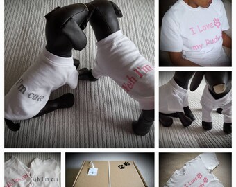 Personalisierte Doggy & Besitzer T-shirt-Satz