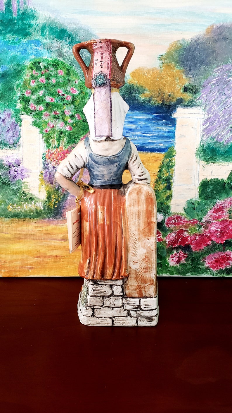 RARE CERAMIC BOTTLE. Vintage Liquor Bottle in shape of Woman. Etsy