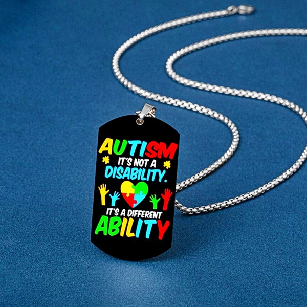 Autism Necklace Etsy