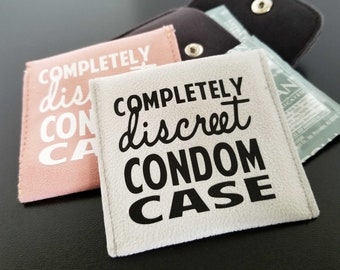 Condom Case, Condom Holder, Condom Wallet, Bachelorette Party Gift, Funny Gag Gift for Her, Birth Control Case, Contraception Case