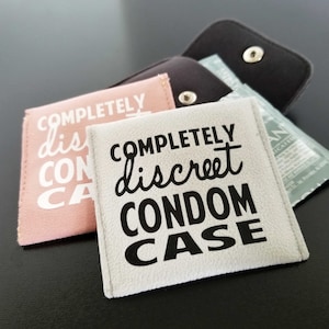 Condom Case, Condom Holder, Condom Wallet, Bachelorette Party Gift, Funny Gag Gift for Her, Birth Control Case, Contraception Case