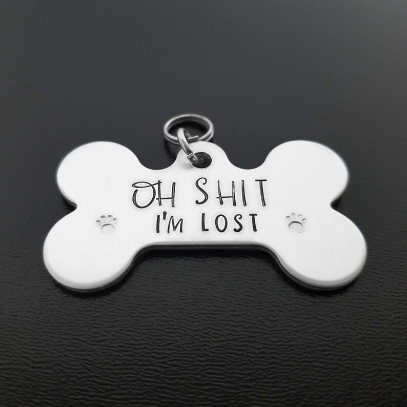 Personalized Dog Collar ID Tag Funny Dog Identification Tag Etsy