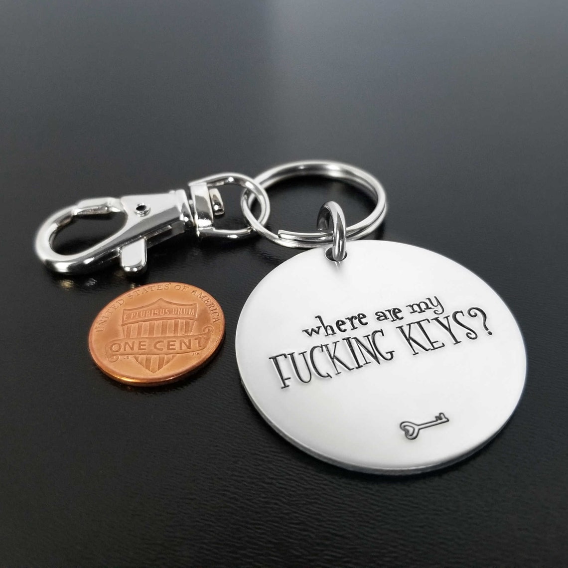Funny Swear Word Keychain Where Are My Fucking Keys Stocking Etsy