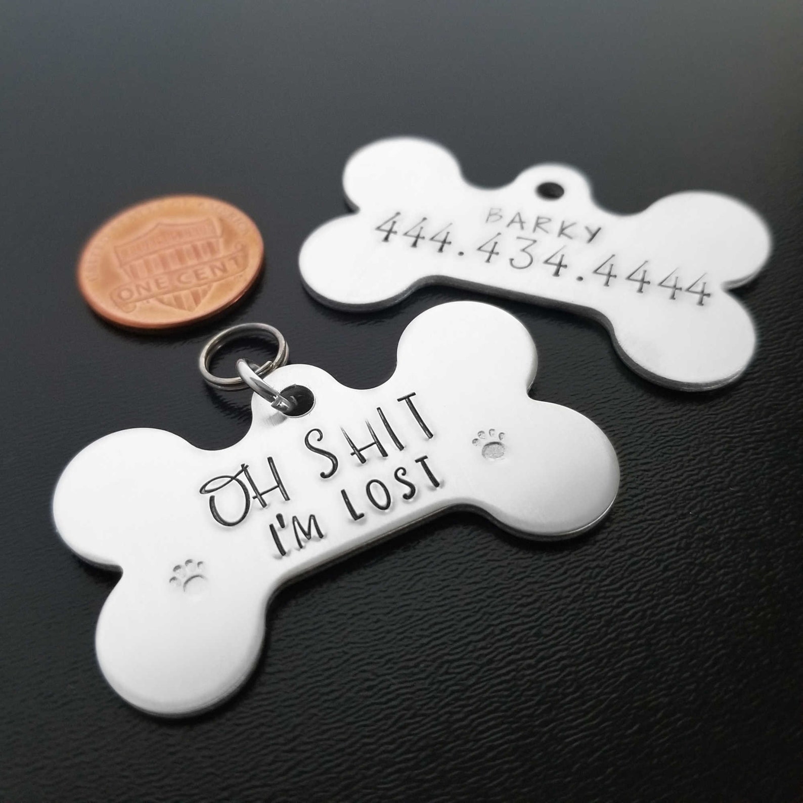 Personalized Dog Collar ID Tag Funny Dog Identification Tag Etsy