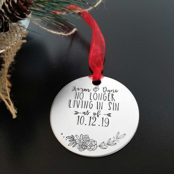first wedding anniversary christmas ornament