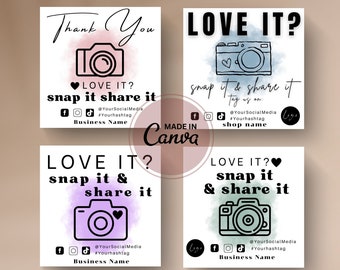 Snap & Share Card Template: Small Business Thank You (DIY Editable Canva)