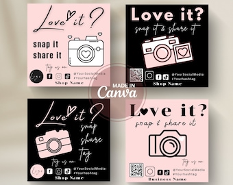 Snap & Share Card Template Bundle: Social Media Inserts (Digital Download)