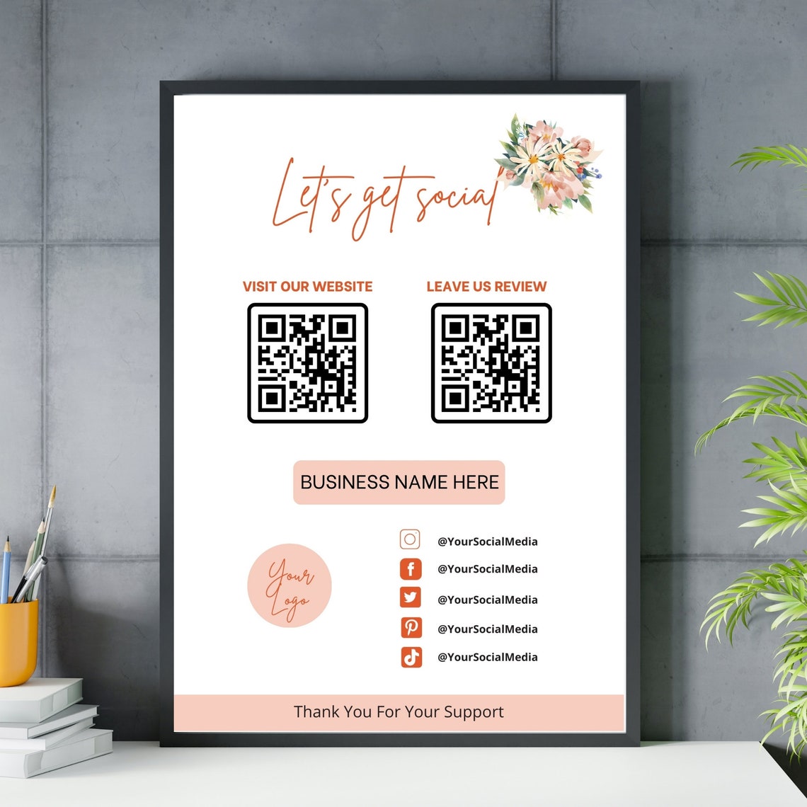 Editable Scan to Pay Sign Bundle: Small Business Payment Template ...