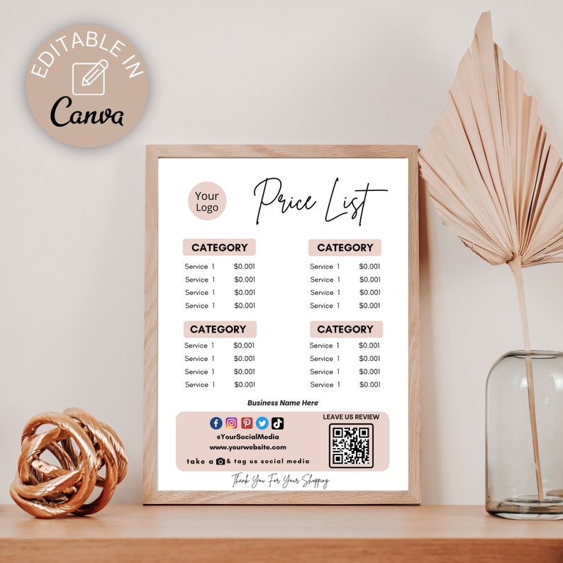 3 bundles scan to pay template, payment qr code sign, printable social media sign digital download for small business.