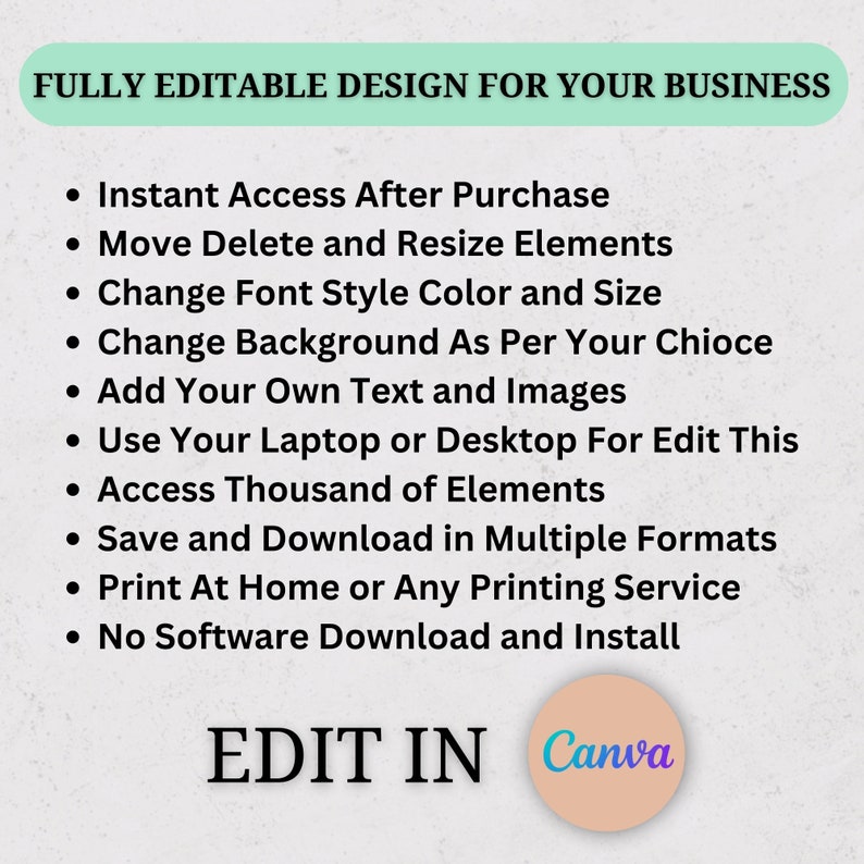 Editable Business Thank You Card, Printable Modern Thanks for Your ...