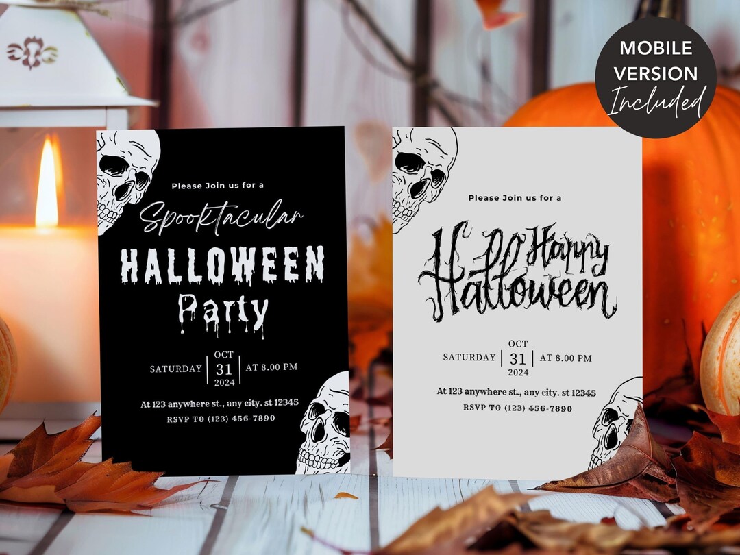 Spooktacular Halloween Party Invitation Template (digital Download) - Etsy