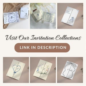 Hand Drawn Wedding Invitation Template: Gatefold, Whimsical Design (Canva Editable, Digital Download) image 12