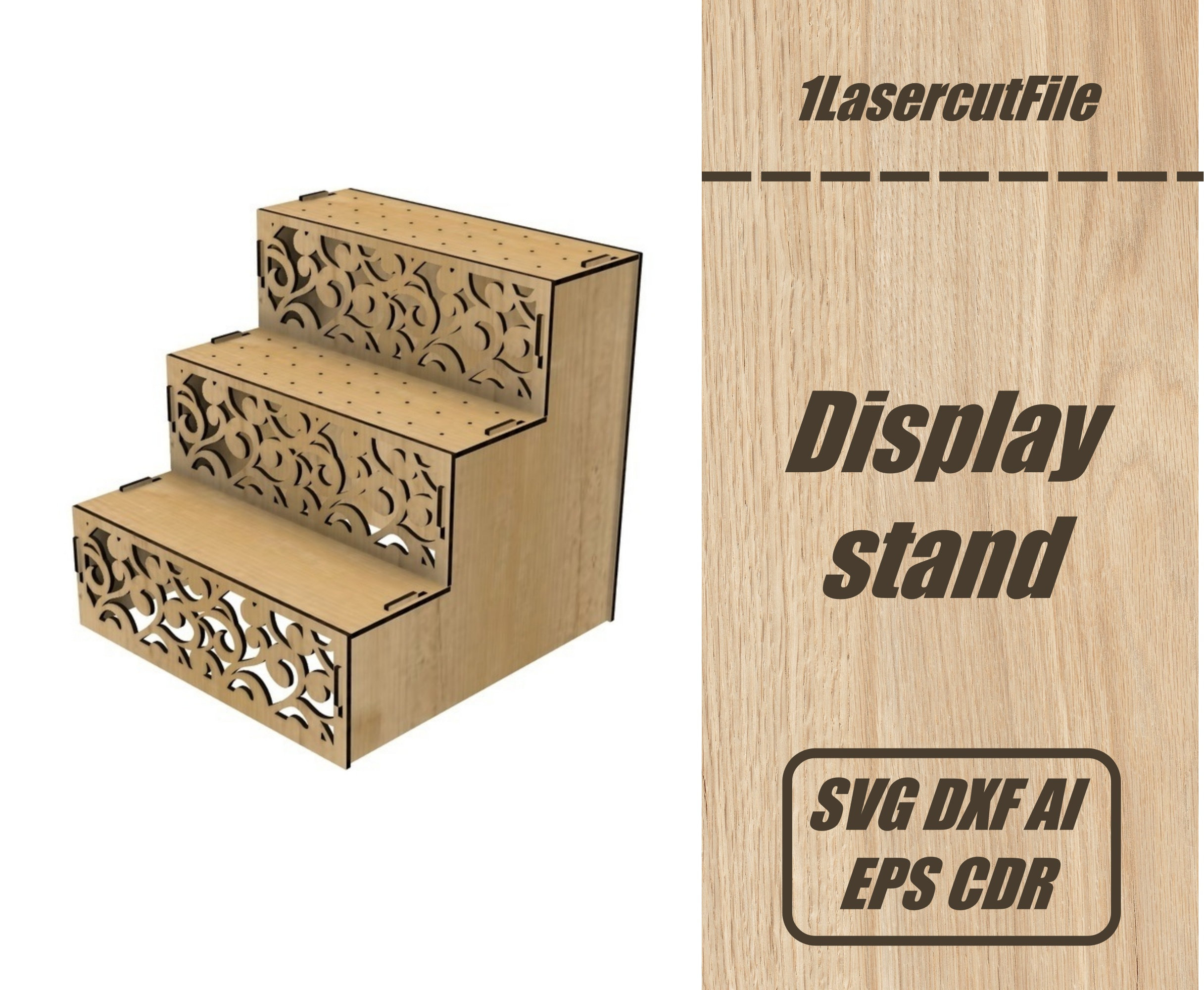 Laser cut Display Ständer SVG Datei Holz Display Ständer Etsy Schweiz