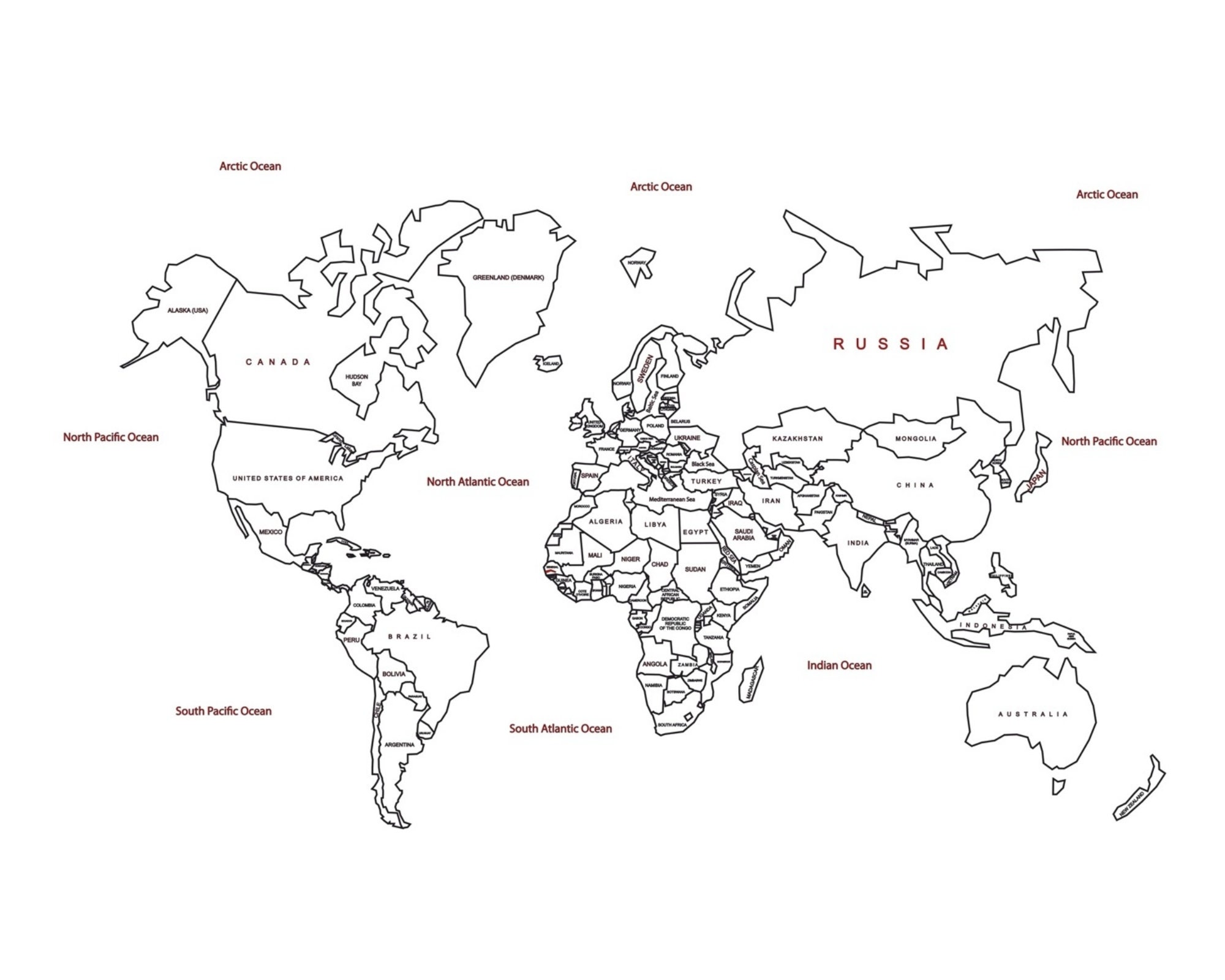 Archivo 3D Mapa mundi para CNC corte laser - Mapa del mundo grande para CNC  láser - SVG 🪞・Modelo para descargar e imprimir en 3D・Cults