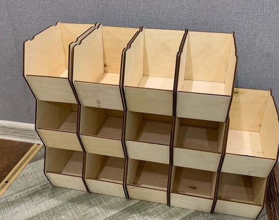zonne radium mentaal Laser gesneden houten Desktop Organizer opbergbakken doos met - Etsy België