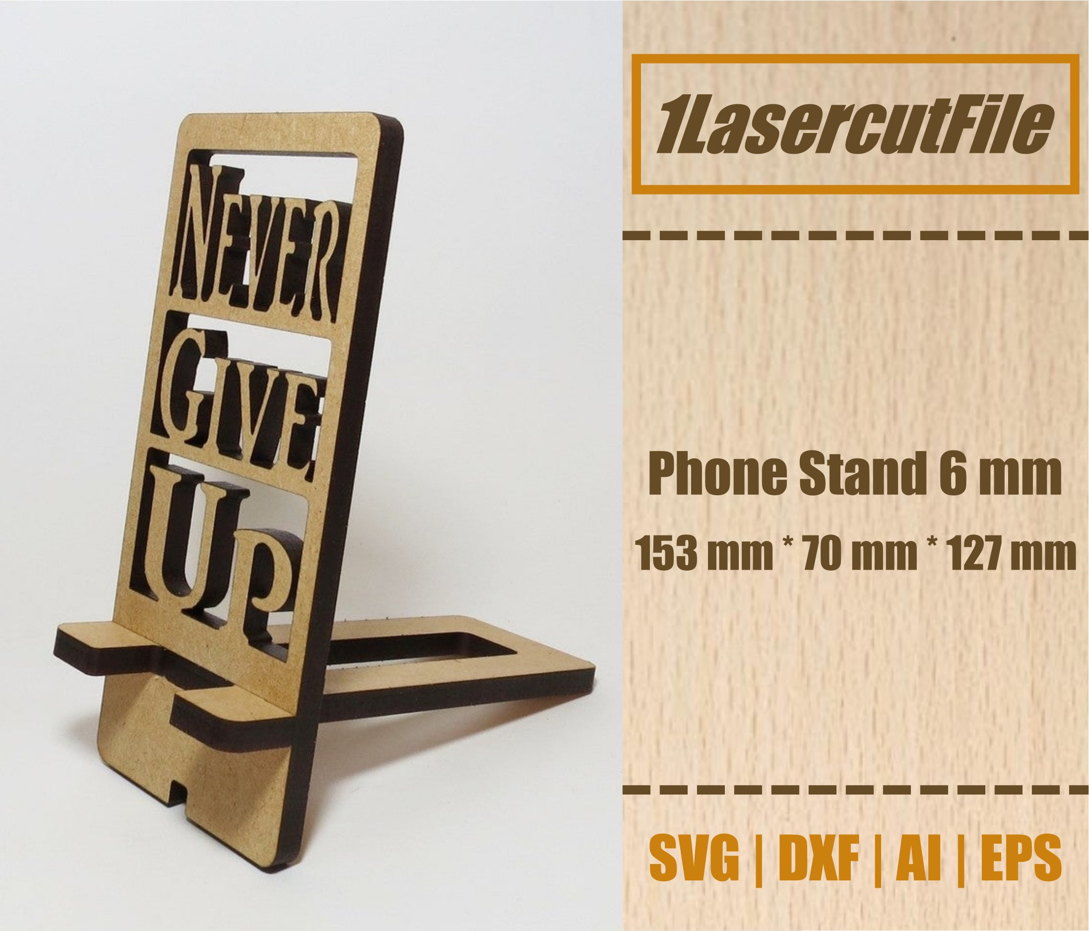 Laser Cut Phone Stand Svg Template Phone Stand Svg Etsy