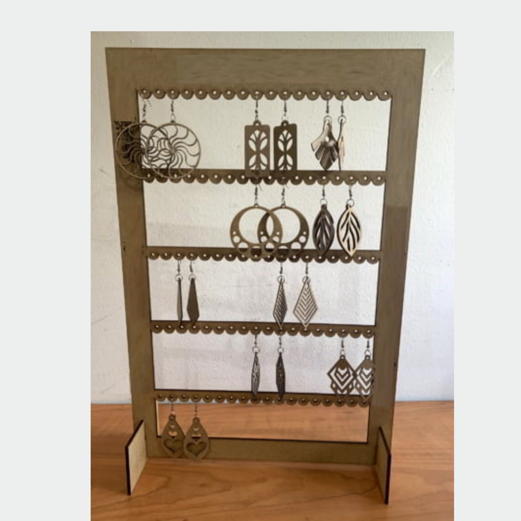 Laser Cut Earring Holder Svg Template Earring Etsy Canada