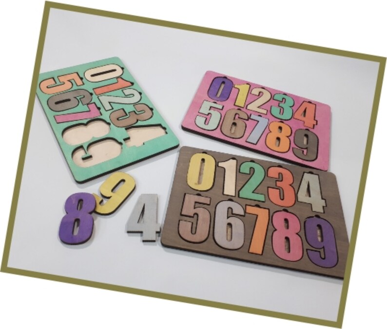 Laser Cut 3D Puzzle Numbers Svg Template Puzzles Dxf Etsy