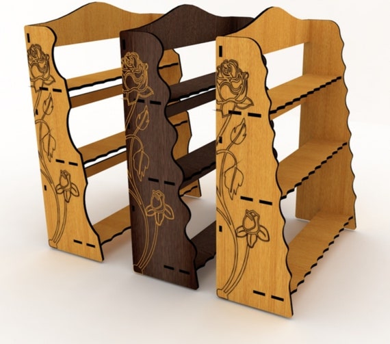 Laser Cut Display Stand Svg 6mm Template Wooden Step Shelf Etsy
