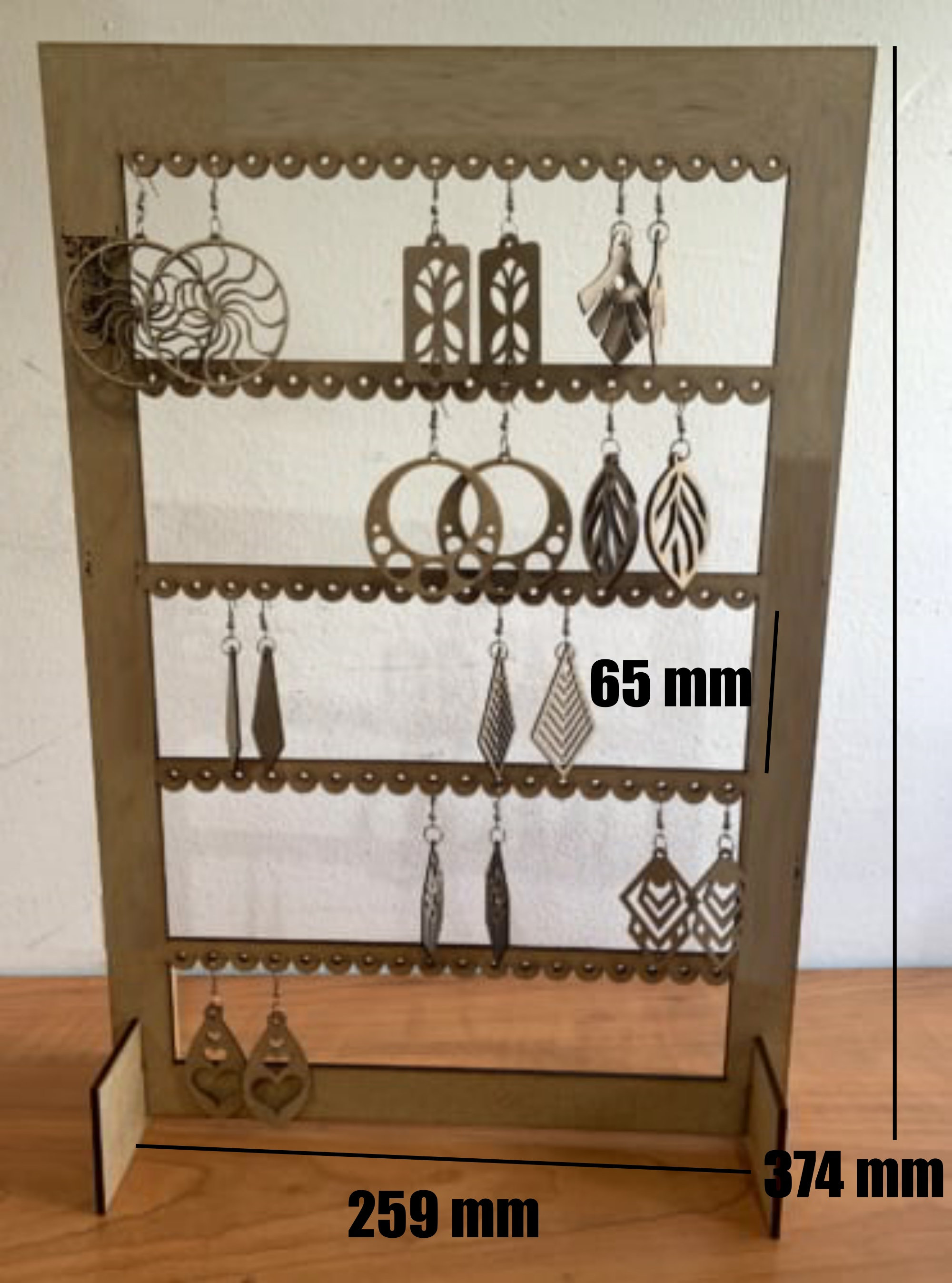 Laser Cut Earring Holder Svg Template Earring Etsy Canada