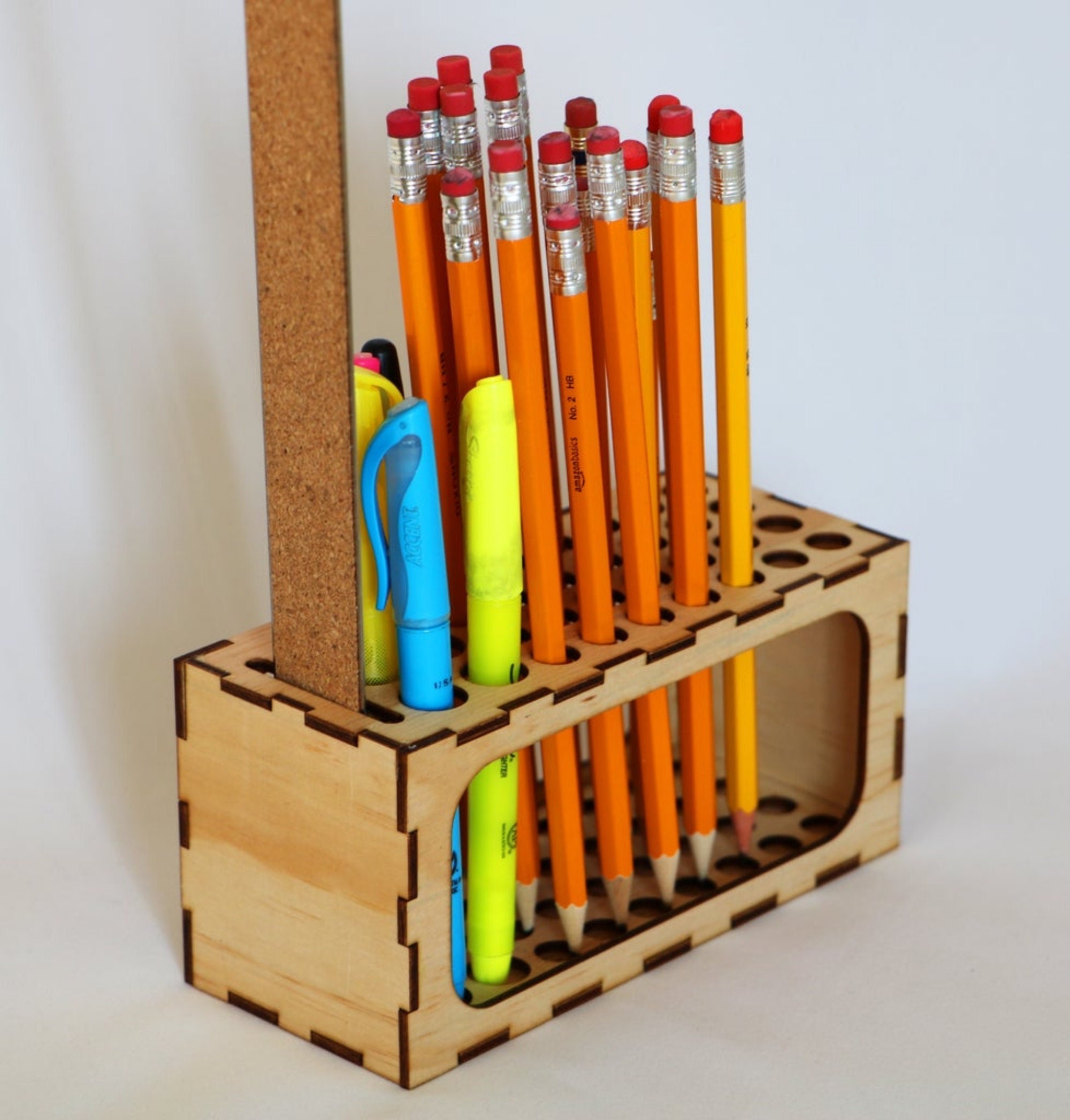 Crayon & Marker Organizer Set / Digital Laser Cut SVG File / Glowforge /  Home Decor / Vector 