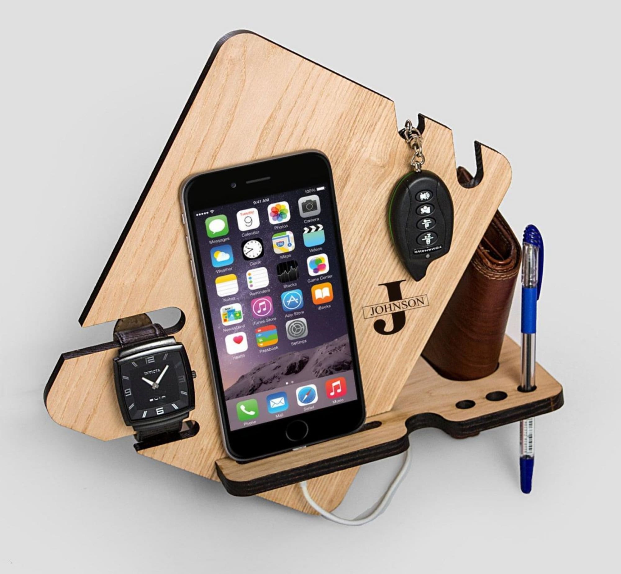 Laser Cut Phone Stand - Phone Holder Digital File Bundle for Laser