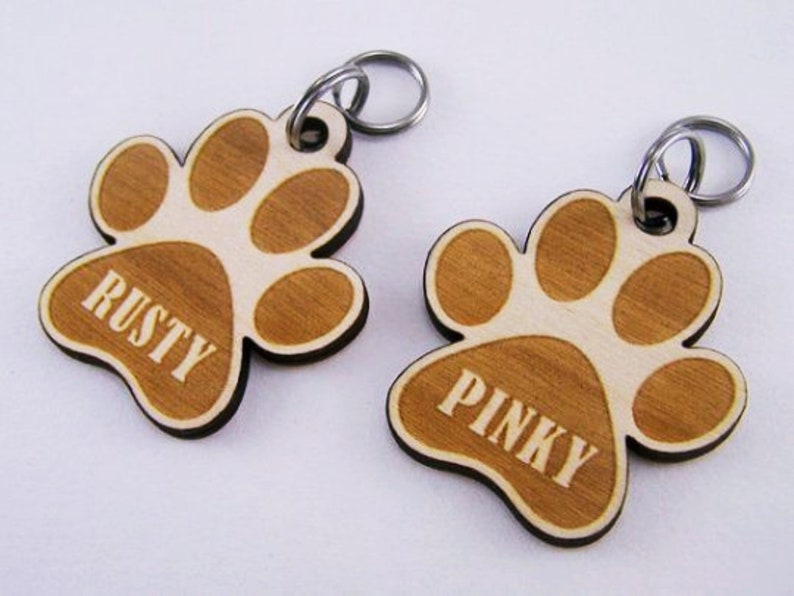 Engraved Dog Paw Keychain Laser Cut Svg File Etsy