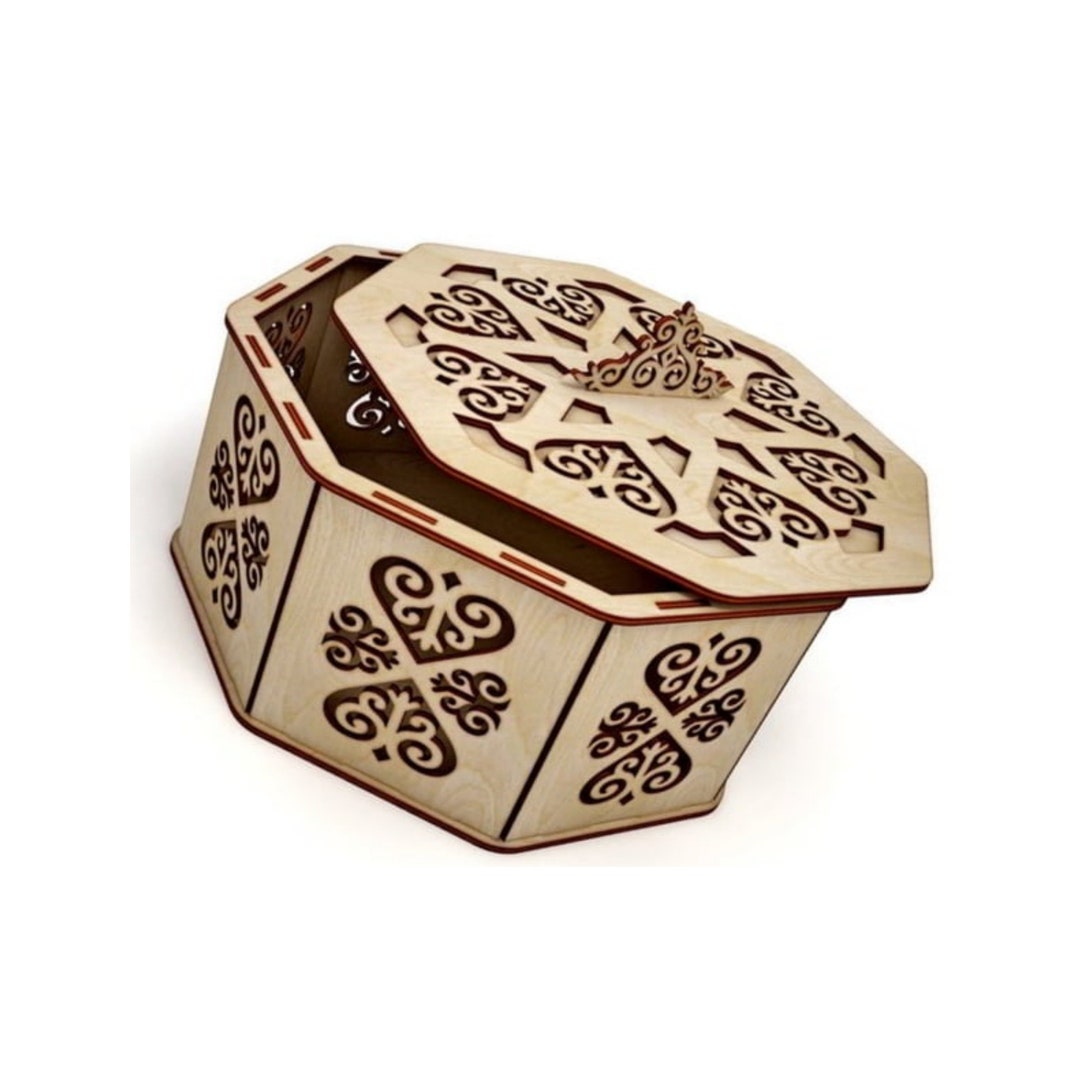 Laser Cut Octagonal Gift Box Svg Pattern Jewelry Box Svg File