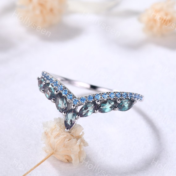 Blue topaz stackable hotsell ring white gold