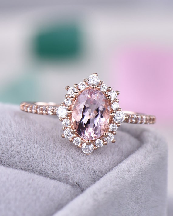 Pink morganite hotsell rose gold ring