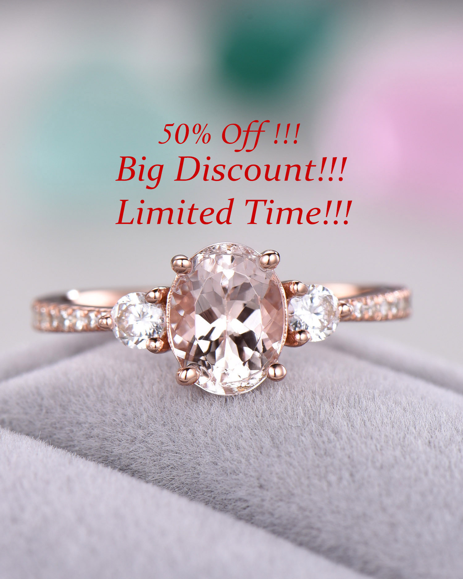 Huge Morganite Ring Silver 925 Sterling White multi CZ Unisex Sz 6 7 8 9 10 11 Huge Morganite Ring Silver 925 Sterling White multi CZ Unisex Sz 6 7 8 9 10 11
