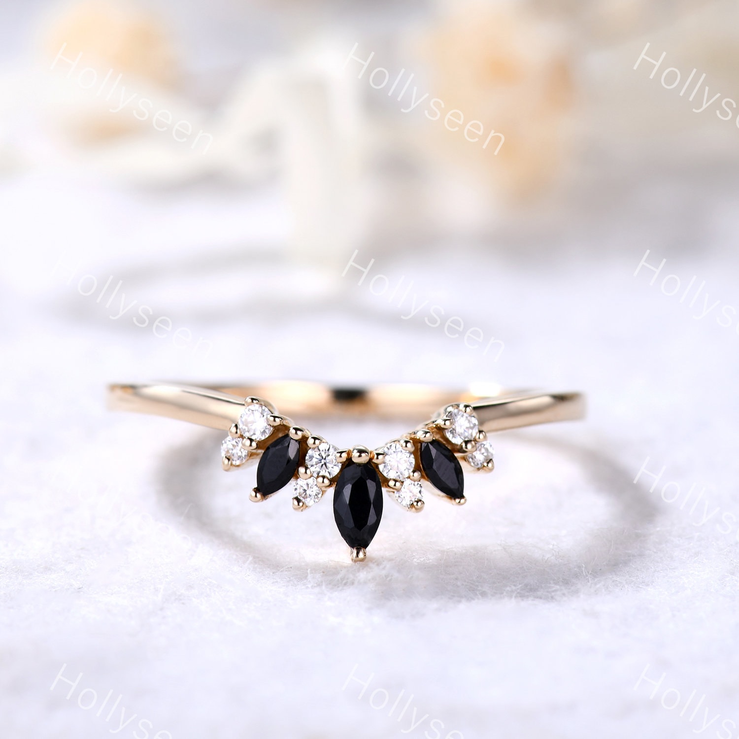 Diamond ring black band deals