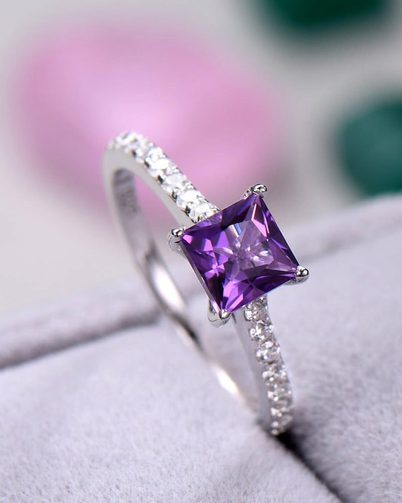 Purple Garnet and Diamond Ring - Larc Jewelers
