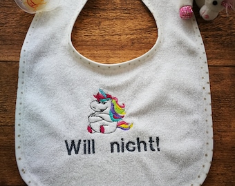 Lätzchen, Baby Zubehör, Geschenk,Einhorn, besticktes Lätzchen, Für Kinder, süßes Herz, bib