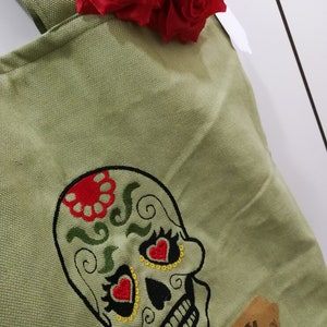 Mexican skull, scull, bag, bag, shopping, Mexican, scull, shopping bag, fashionable, unique image 1