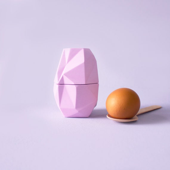 Lilac Jesmonite Egg Cup set
