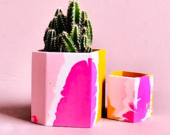 Jesmonite Plant pots | housewarming gift | plant lover