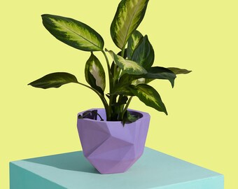 Indoor Plant Pot | Purple Jesmonite Planter