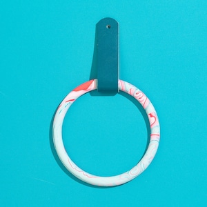 Jesmonite Towel Ring with leather strap image 5