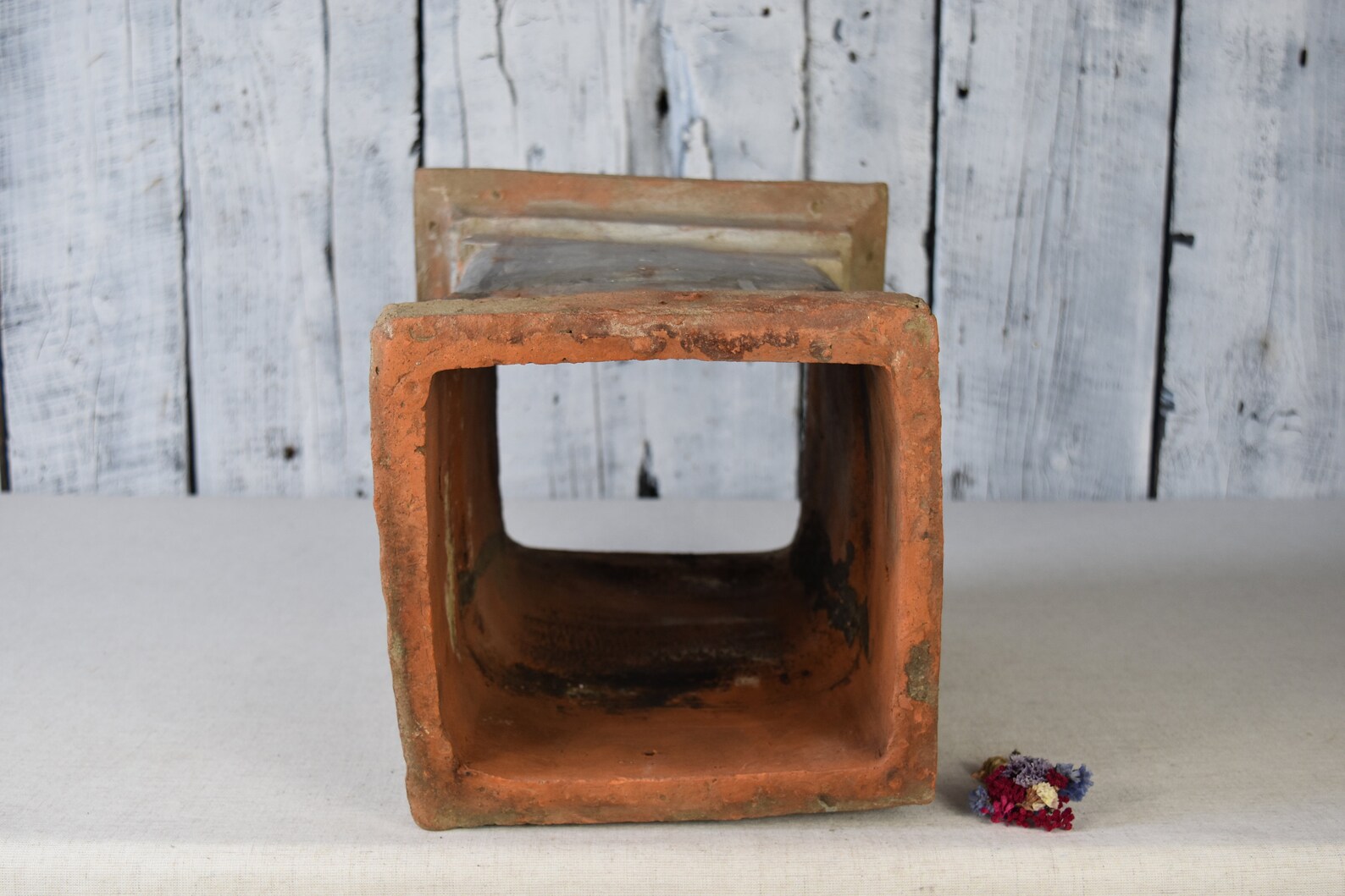 Vintage Clay Chimney / Antique Clay Weather Vane / Ceramic Chimney