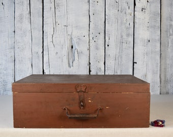 Vintage Koffer / alte Holzkoffer / Holzkoffer / Traveler Koffer / antike Holz Valise / Reisetasche / Home Dekor