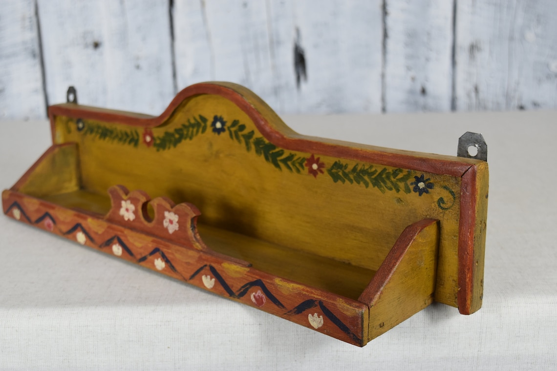 Vintage Wooden Kitchen Shelf / Wall / Wooden Storage / Etsy