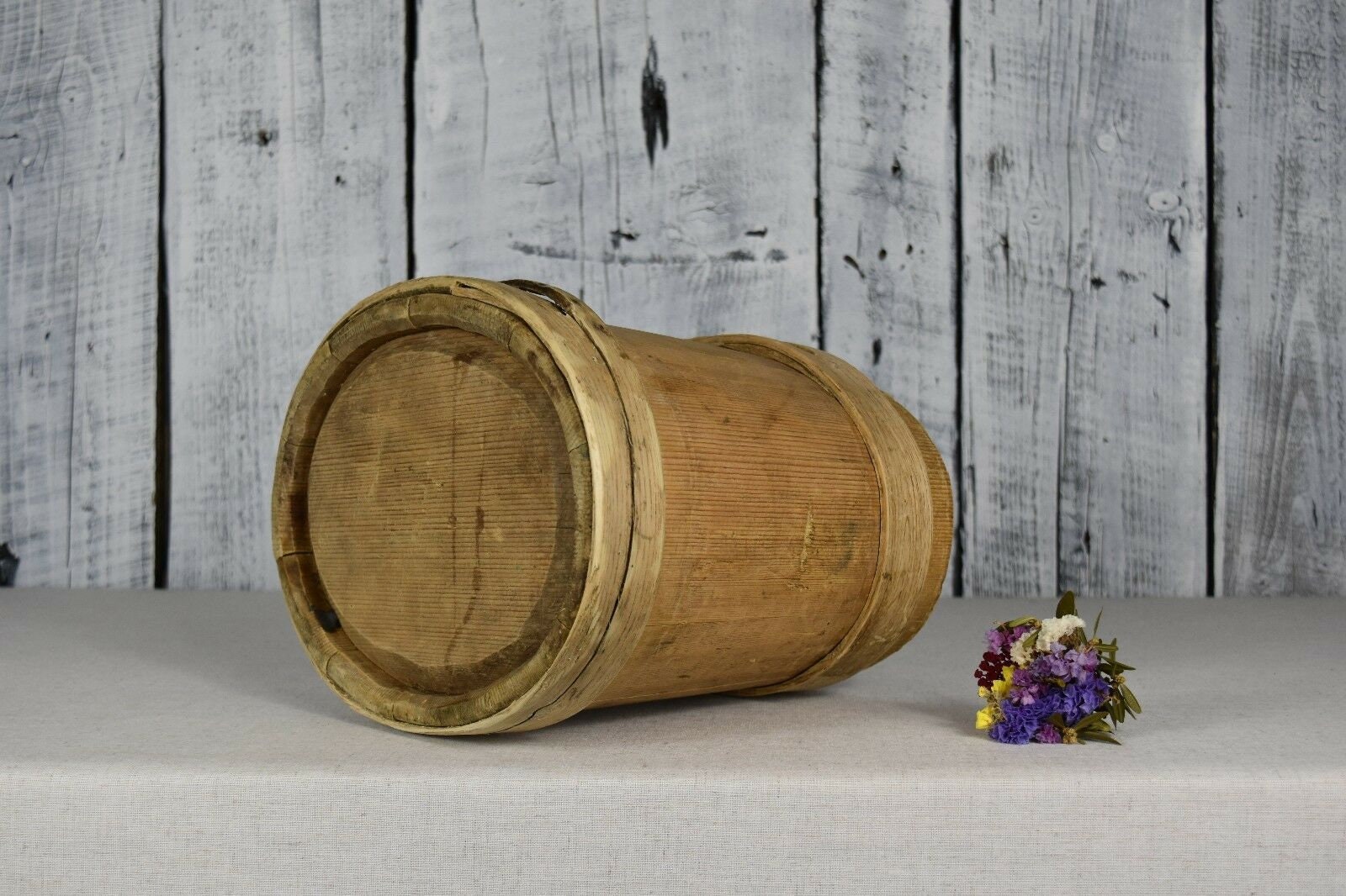 Antique wooden barrel / Vintage wooden keg / Wooden cask / Etsy