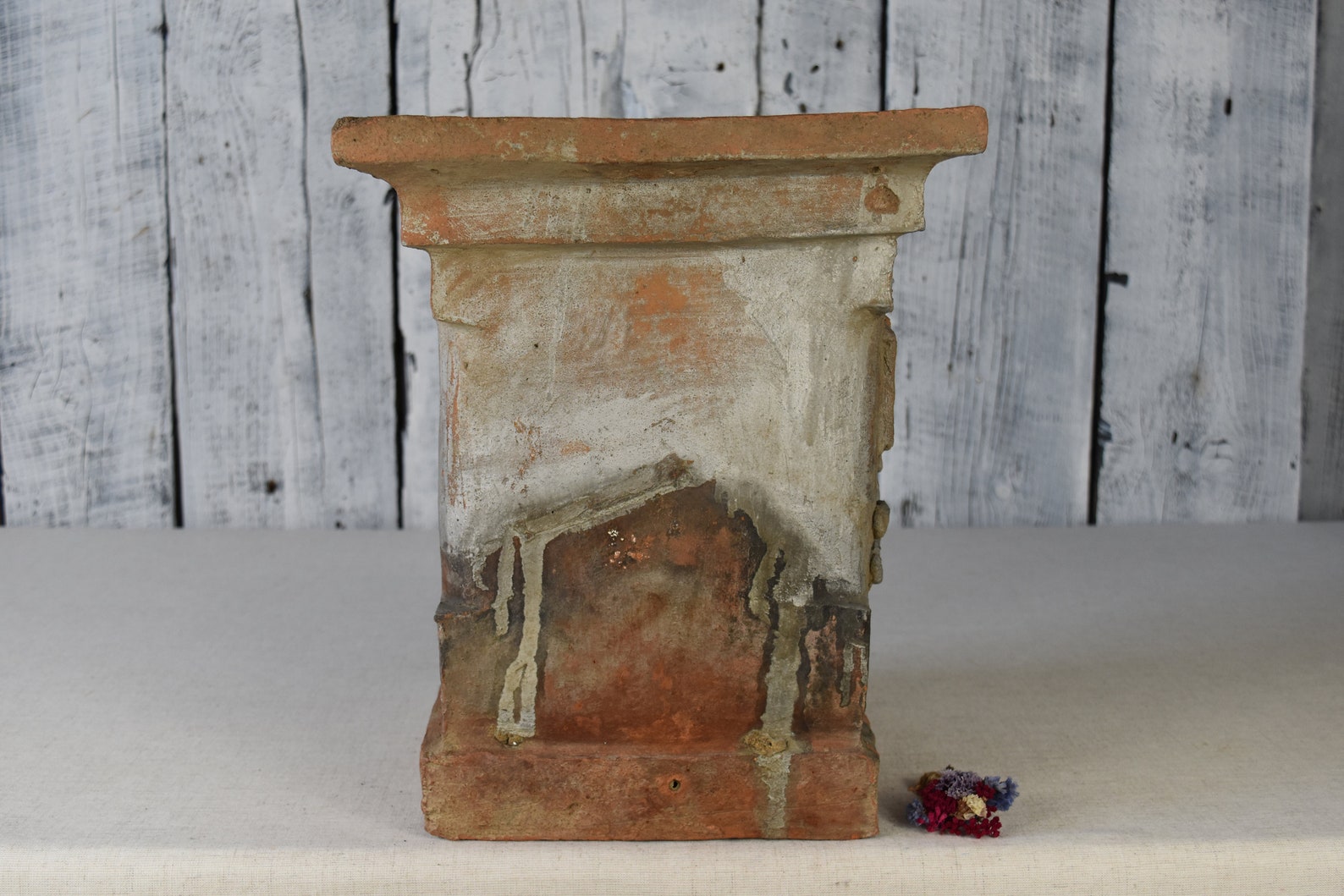 Vintage Clay Chimney / Antique Clay Weather Vane / Ceramic Chimney
