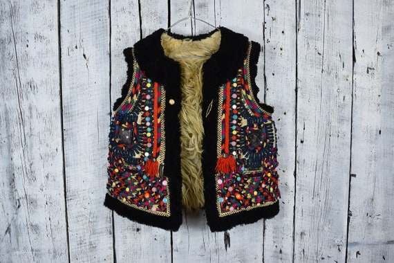 Antique Ukrainian vest / Traditional Ukrainian sl… - image 1