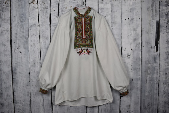 Vintage traditional Ukrainian embroidered shirt /
