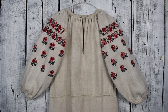 Vintage traditional Ukrainian embroidered shirt /… - image 1