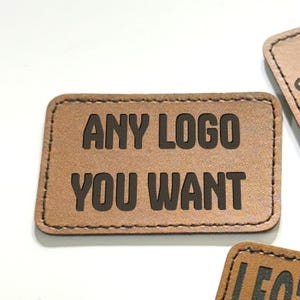 Personalized HAT PATCH Engrave Your Own Business Logo Image Text - Easy to Apply Iron On Patches